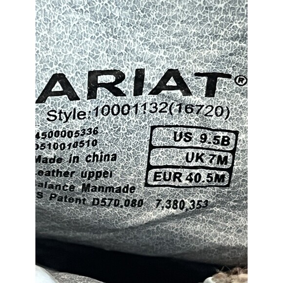 Ariat Boots Western Driftwood Probaby Round Toe Womens Sz 9.5 brown 2485 - Picture 10 of 10